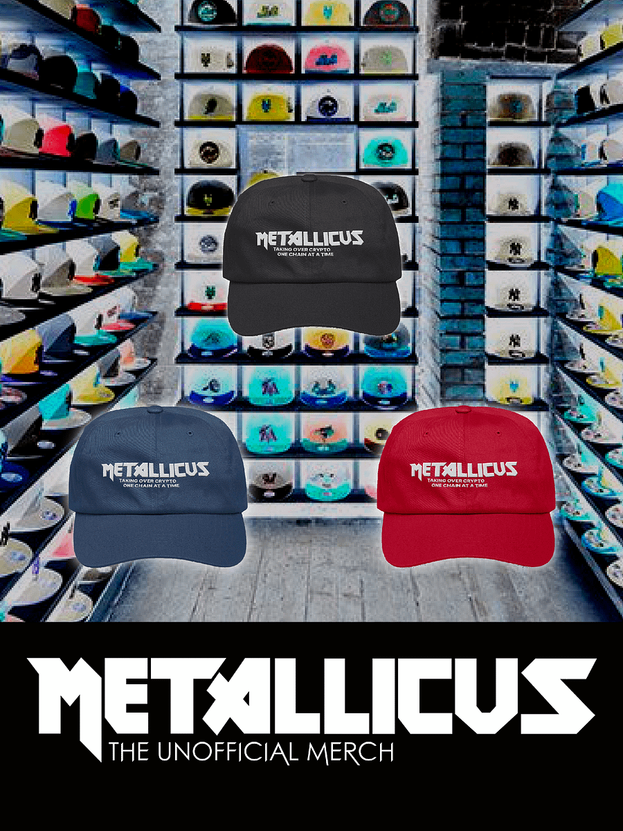 THE UNOFFICIAL METALLICUS DAD HAT [BLACK / CRANBERRY / NAVY)] product image (1)