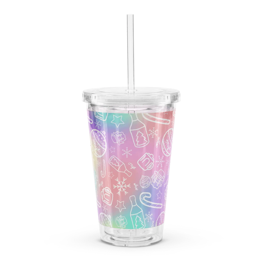 Limited Edition Christmas Tie Die Plastic Tumbler product image (3)