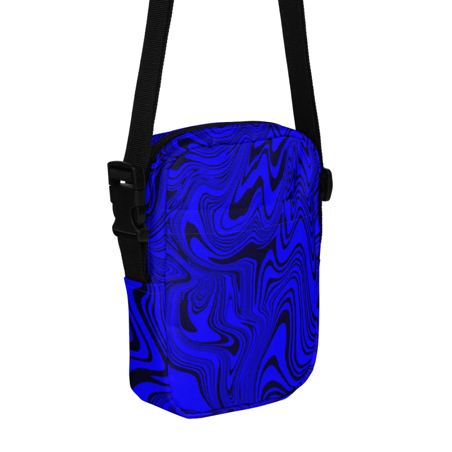 Utility Crossbody Bag - Abstract Blue Swirls product image (11)