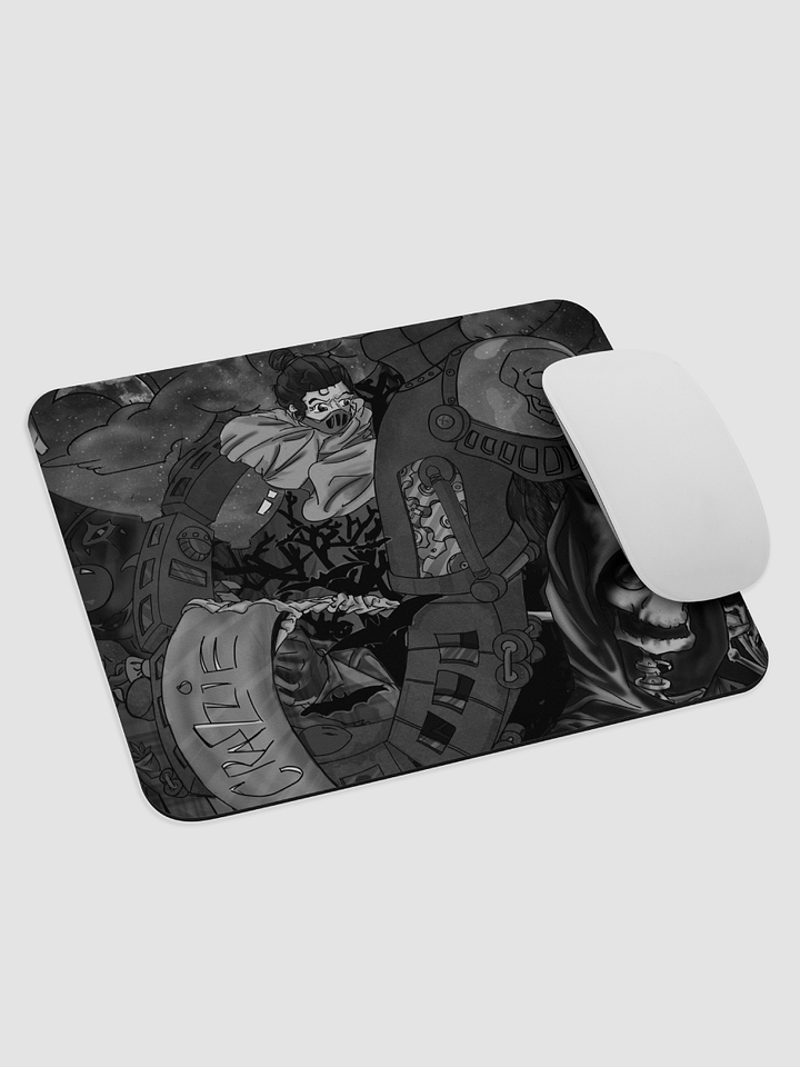 Crazzie Train Mouse Pad (B&W) product image (2)