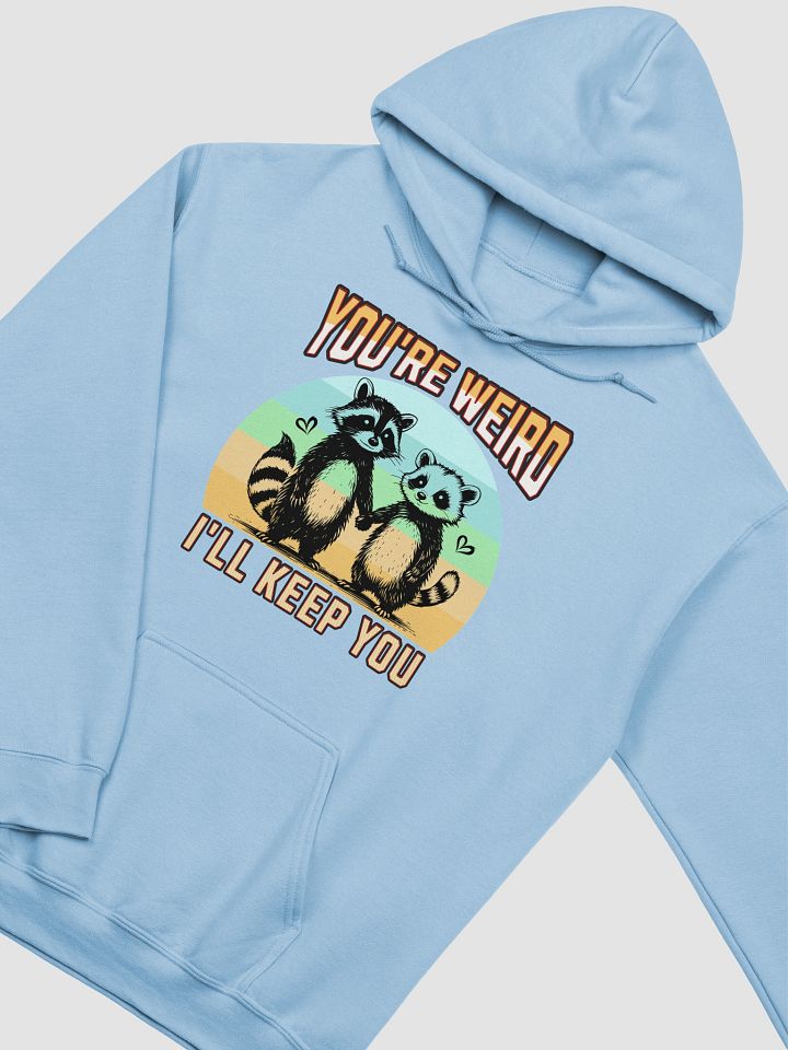 Youre Weird Ill Keep You Raccoon Whimsical Love Classic Hoodie product image (16)