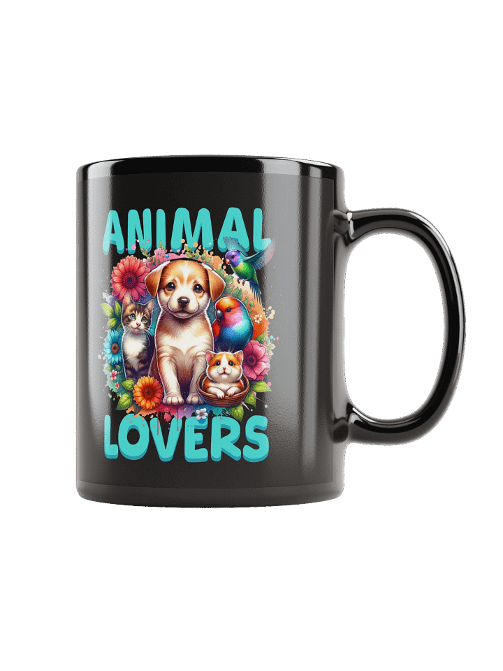 Animal Lovers | Black Glossy Mug product image (1)