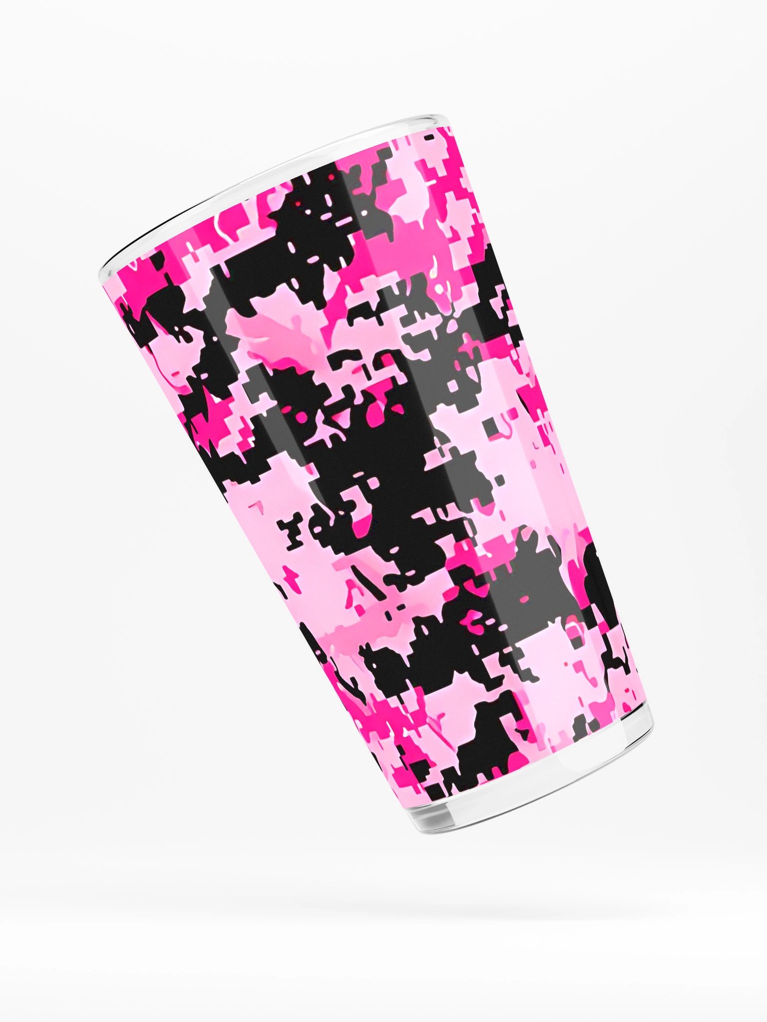 Pixel Pink Camo Shaker Pint Glass product image (4)