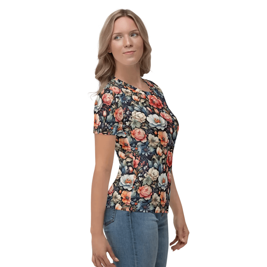 Floral Pattern All Over Print T-shirt product image (4)