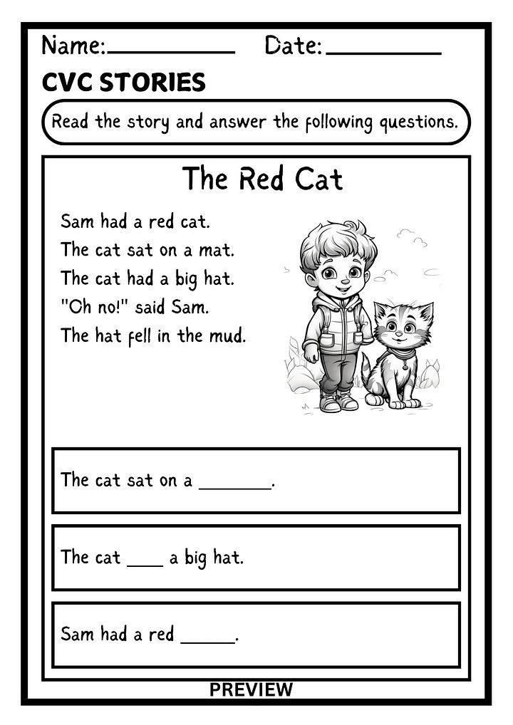 CVC Stories for Early Readers – Phonics Practice Bundle PDF product image (1)