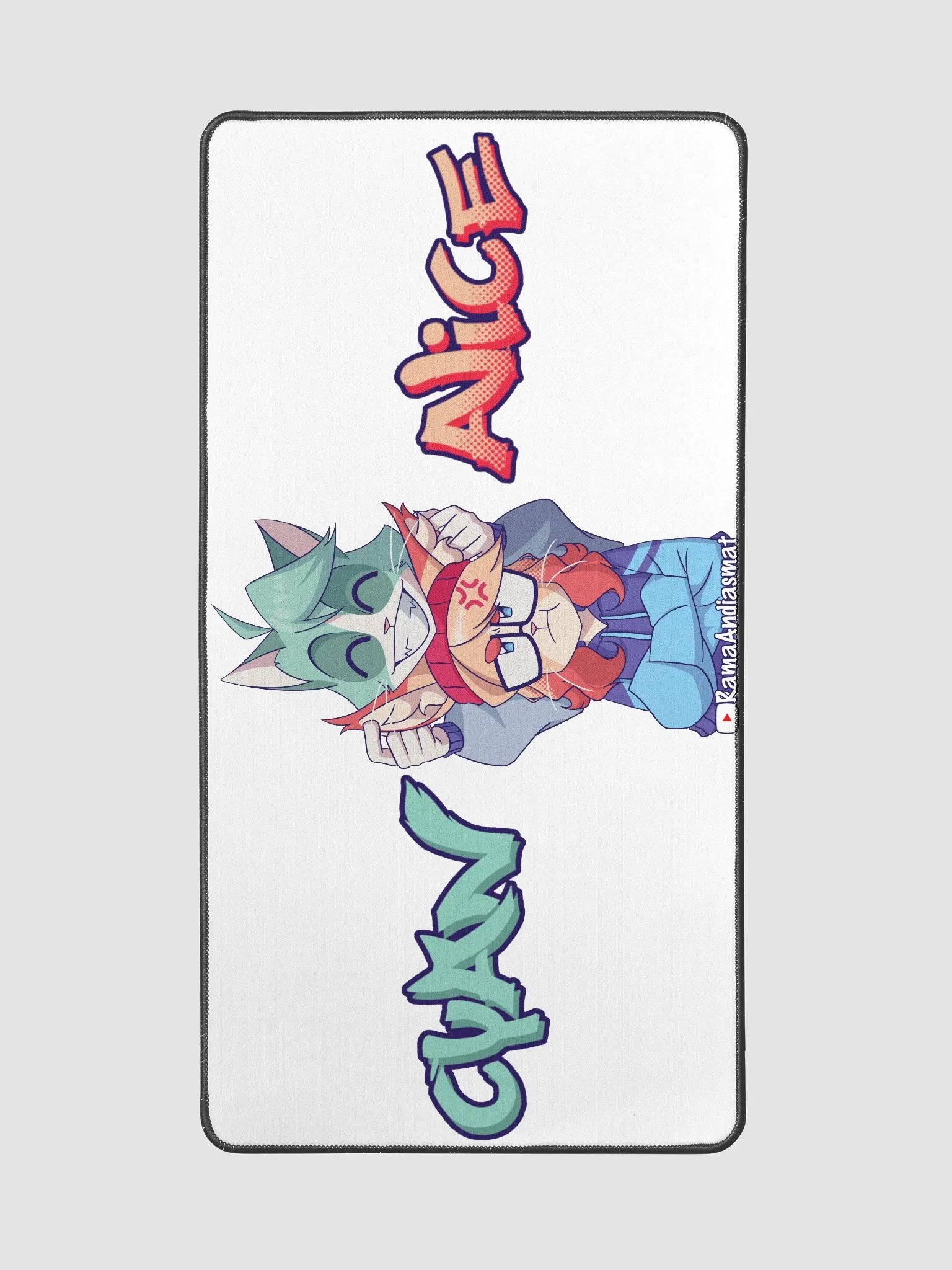 Cyan teasing Alice's Desk Mat product image (2)