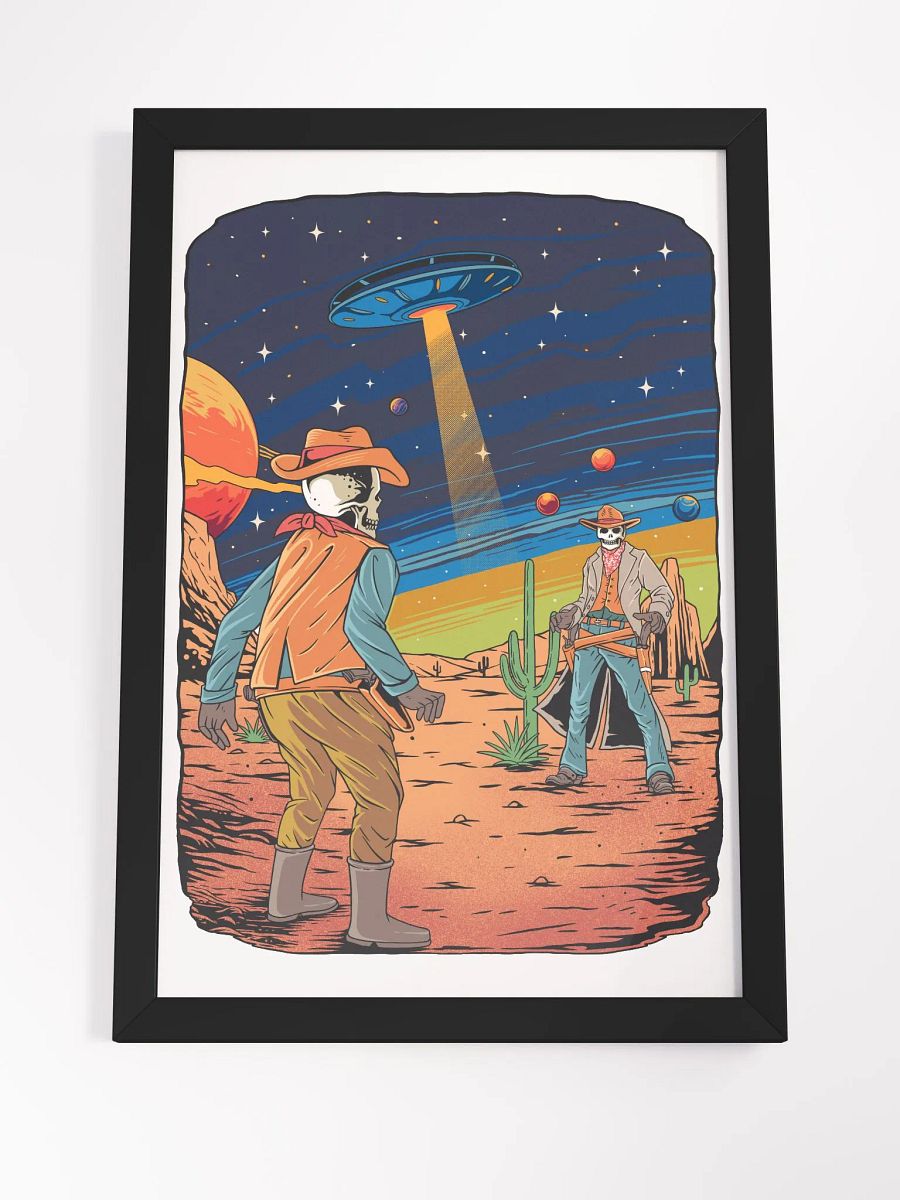 Skeleton Space Cowboys High-Quality Matte Poster product image (4)