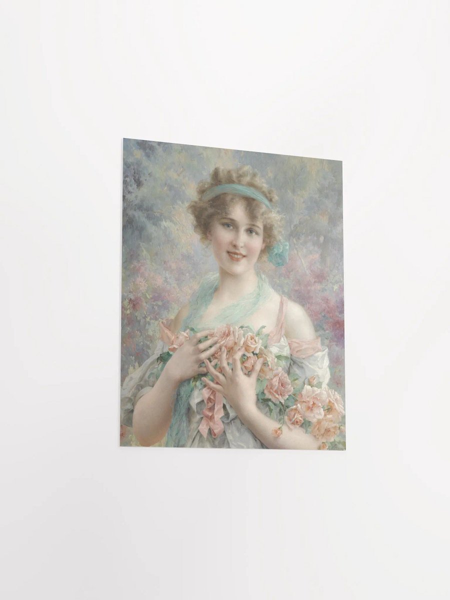 "Fille Aux Roses" by Emile Vernon Print product image (2)