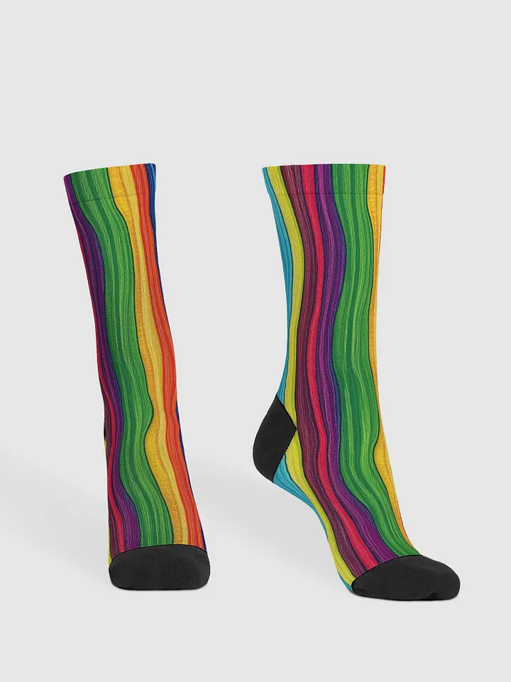 Rainbow Waves | Premium Sustainable Crew Socks product image (2)