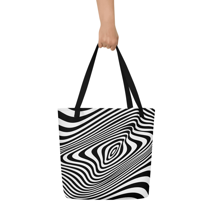 optic illusion Large Tote Bag for elegant ladies moms daughters friends product image (6)