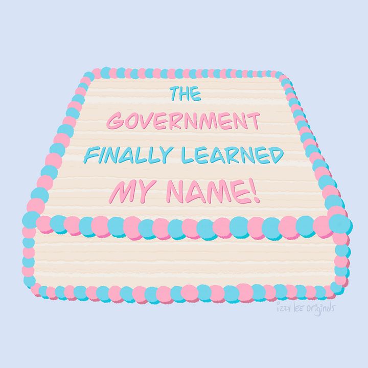 Name Change Celebration Cake Print product image (1)