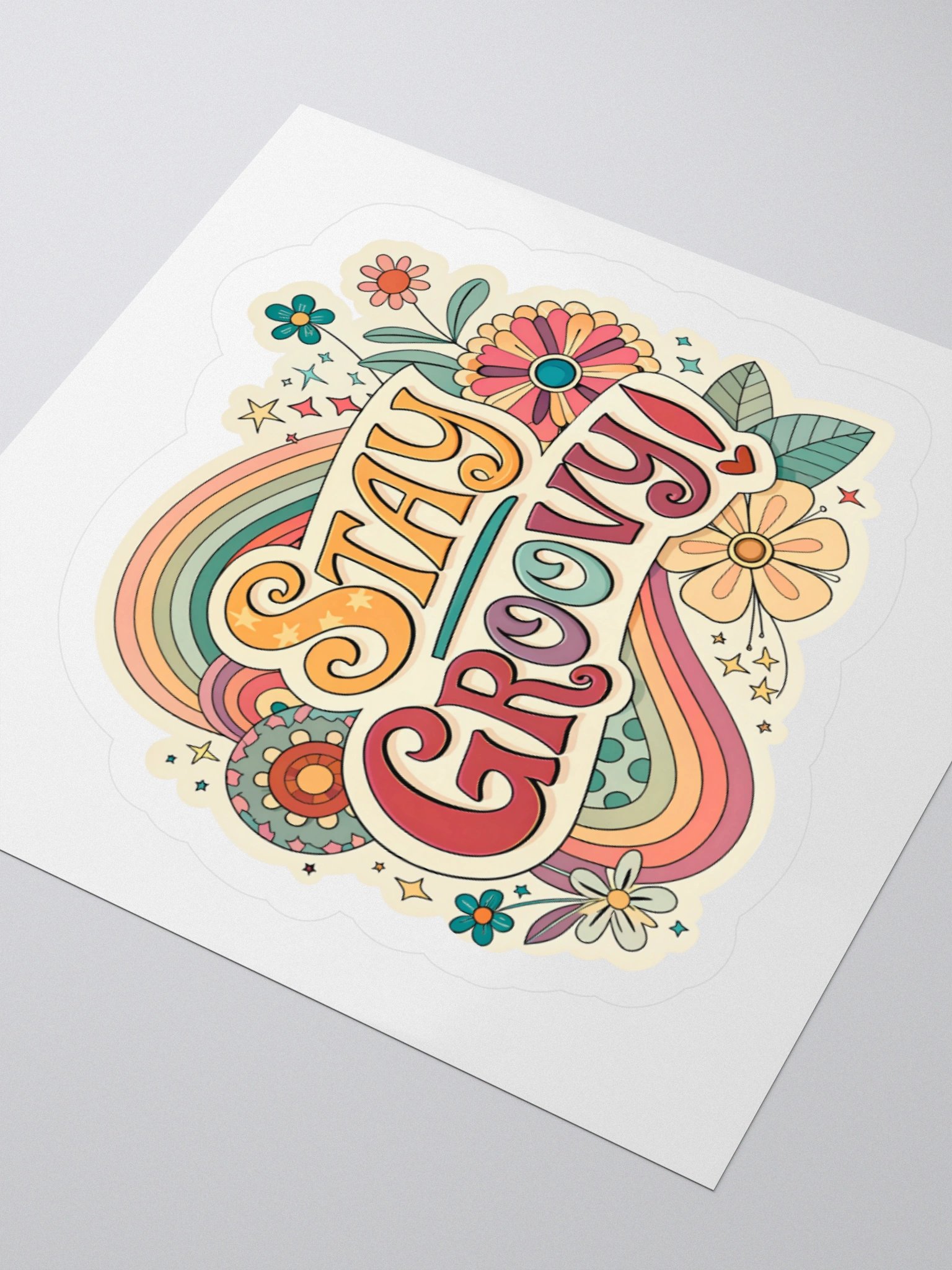 Stay Groovy Kiss Cut Sticker product image (7)