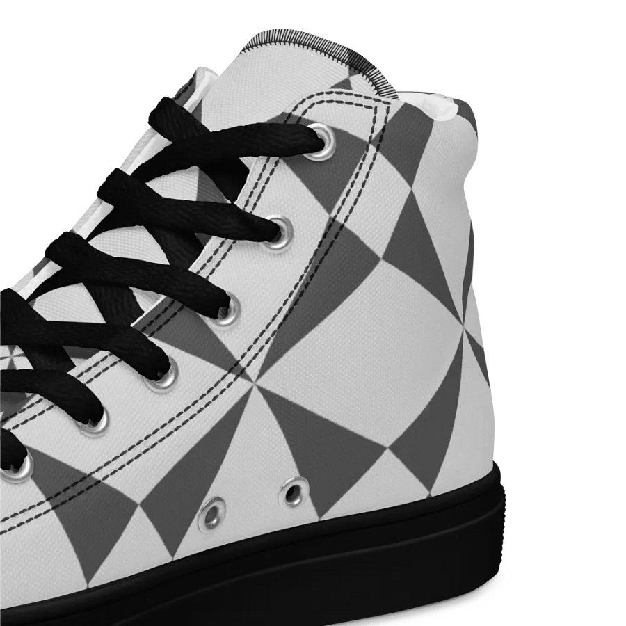 BBG Grey/White Pattern High Tops - Black Soles product image (10)