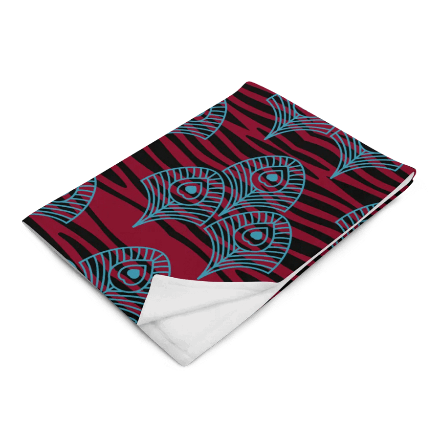 Peacock Feathers Paradise Throw Blanket product image (1)