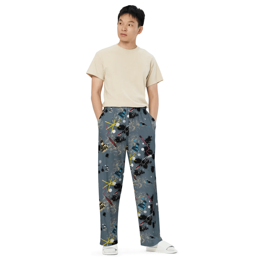 SplatterWear #6 Wide Unisex Pants/Steel product image (4)