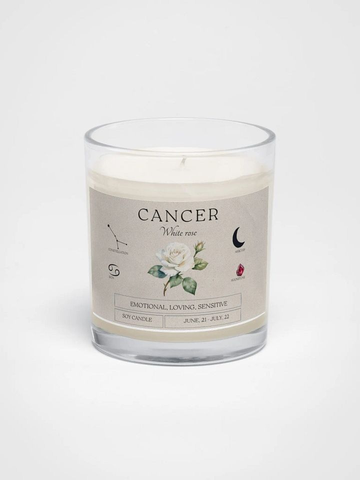 Cancer Birth Month Flower Birthstone Vegan Soy Wax Candle product image (2)