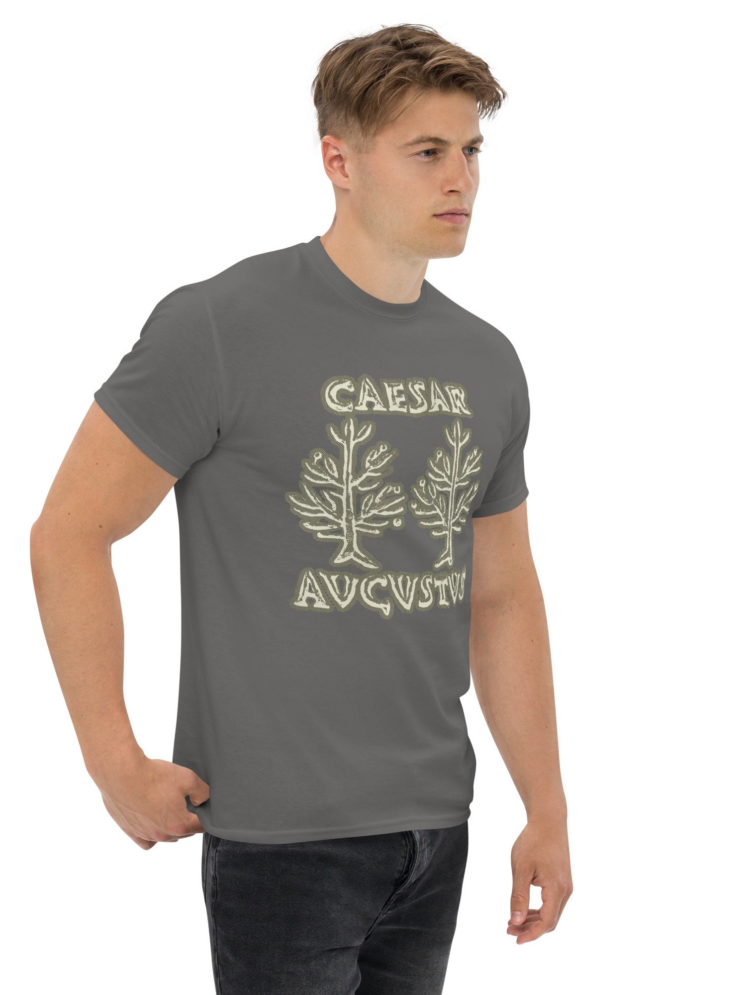 Caesar Augustus Octavian Authentic Roman Art from 27 BC, Charcoal T-Shirt product image (3)
