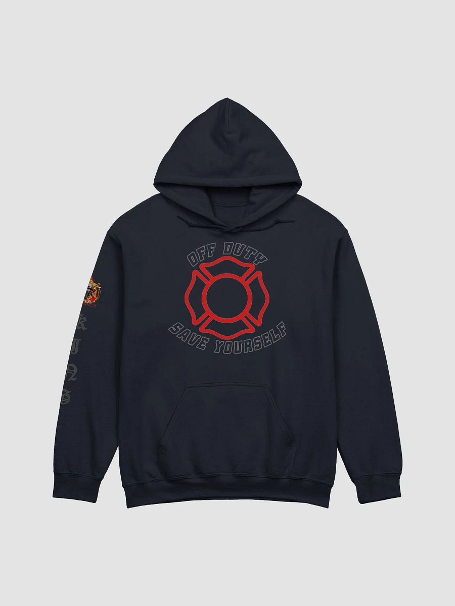 "Off Duty, Save Yourself" Fire Hoodie product image (2)