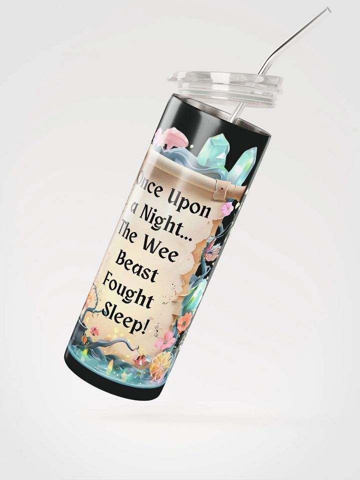 Funny Mom Tumbler – ‘Once Upon A Night… The Wee Beast Fought Sleep!’ Insulated Cup for Tired Moms product image (2)