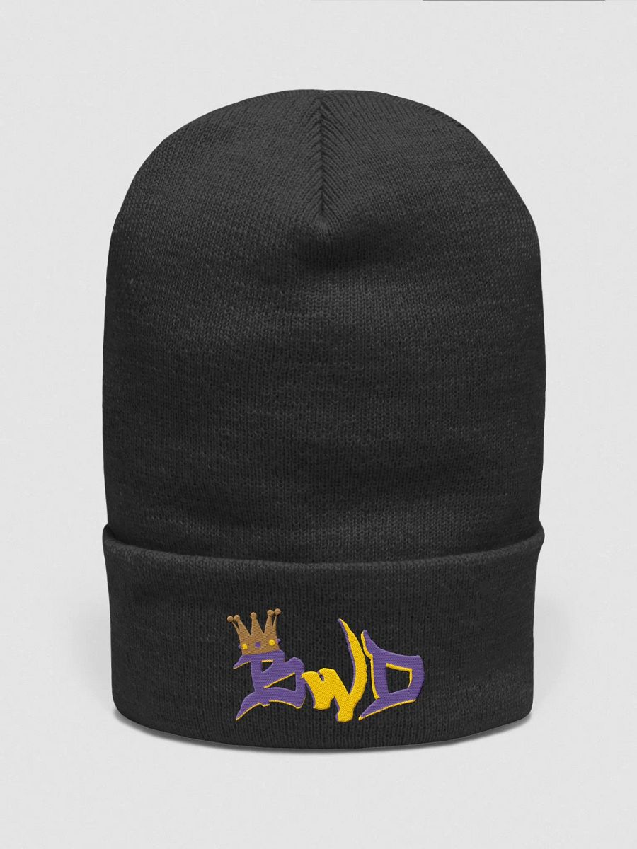 Bad Word Dad - Purple/Yellow Logo Cuffed Beanie product image (1)