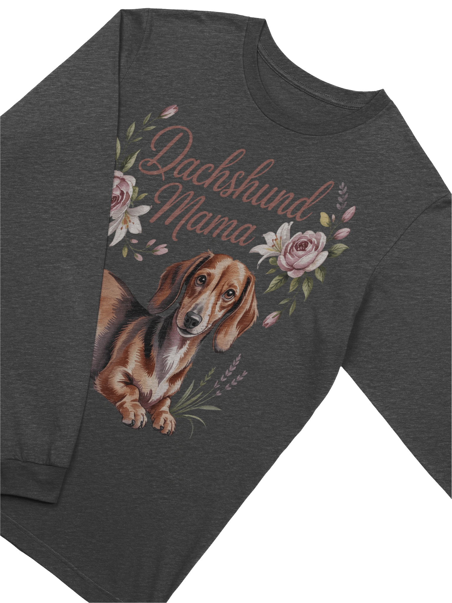 🌸 Floral Dachshund Mama Long-Sleeve T-Shirt product image (3)