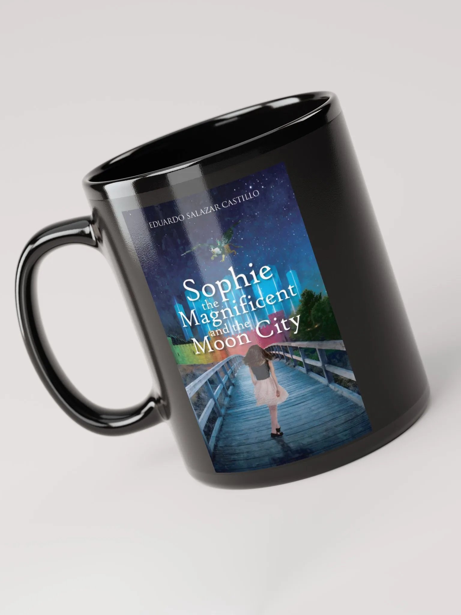 Sophie the Magnificent and the Moon City Glossy Black Mug product image (3)