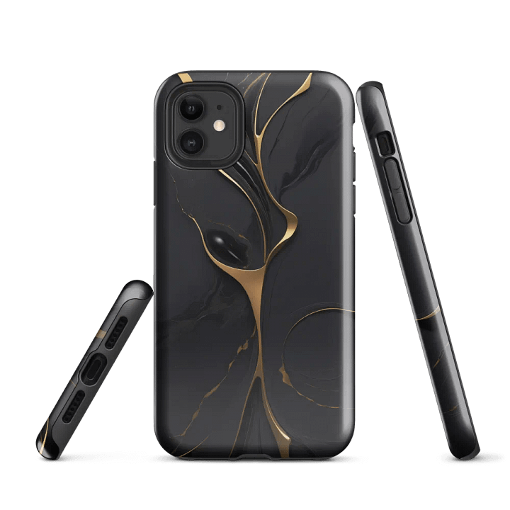 Tough Case for iPhone® – Golden Noir Elegance product image (1)