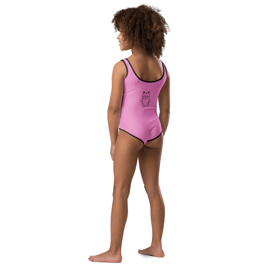 White Cat (art by Dina R.) akril painting picture - Kids Swimsuit II. product image (3)