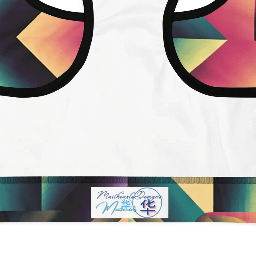 Abstract Lithographic Pattern Design Sports Bra - V7 product image (12)