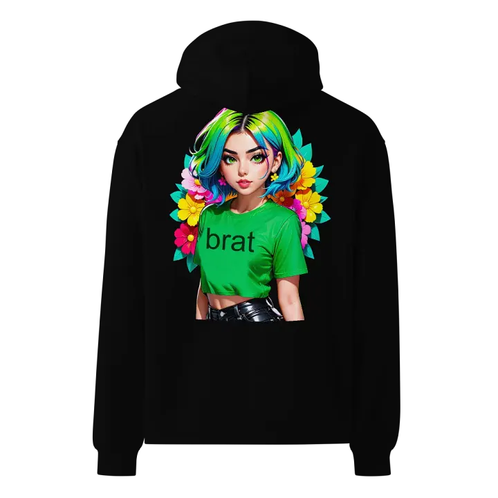Brat - Premium Hoodie (Black) Brat Life - v1 (Back Printed Design) product image (1)