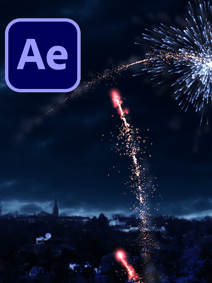 Realistic Fireworks in After Effects (AEP project) product image (1)