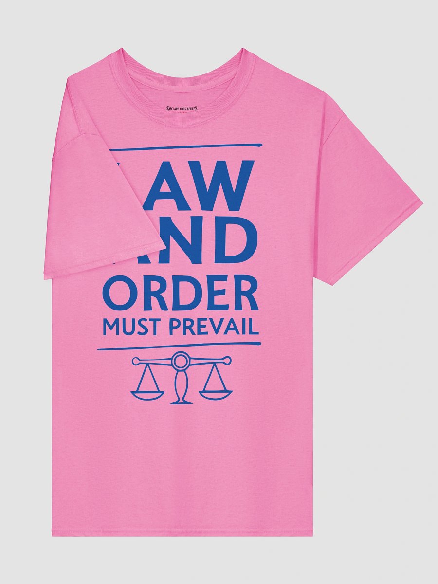 "Law & Order Must Prevail" Essential Truth Tee - Blue Ink product image (4)