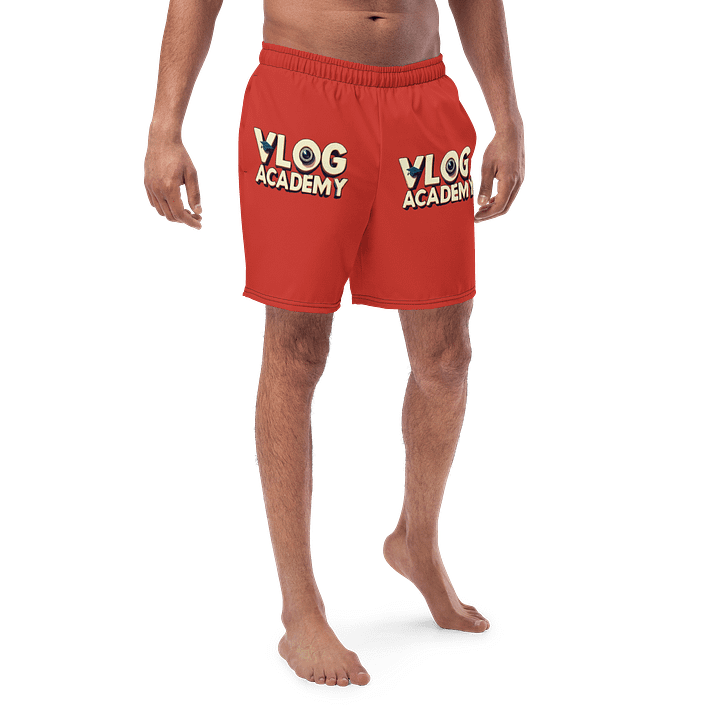 Vlog Academy All-Over Print Swim Trunks product image (1)