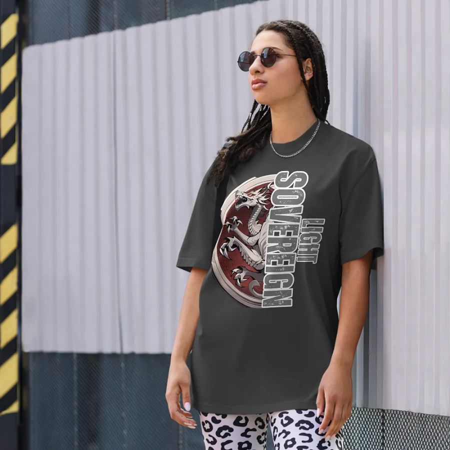 Team whte premium oversized tee product image (10)