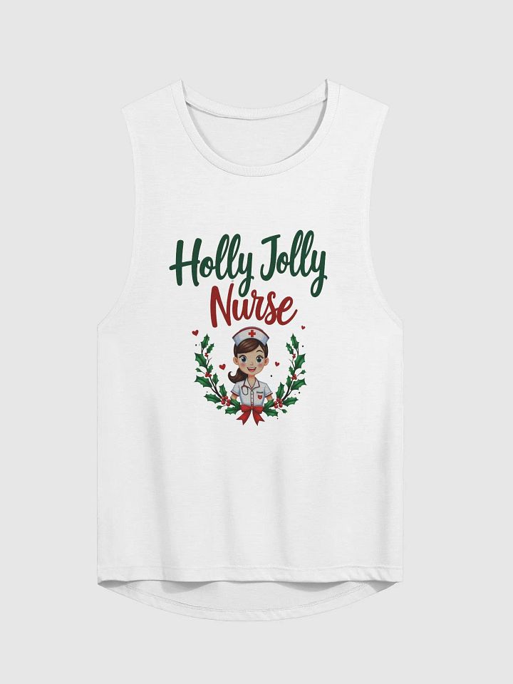 Holly Jolly Nurse Flowy Muscle Tank product image (3)