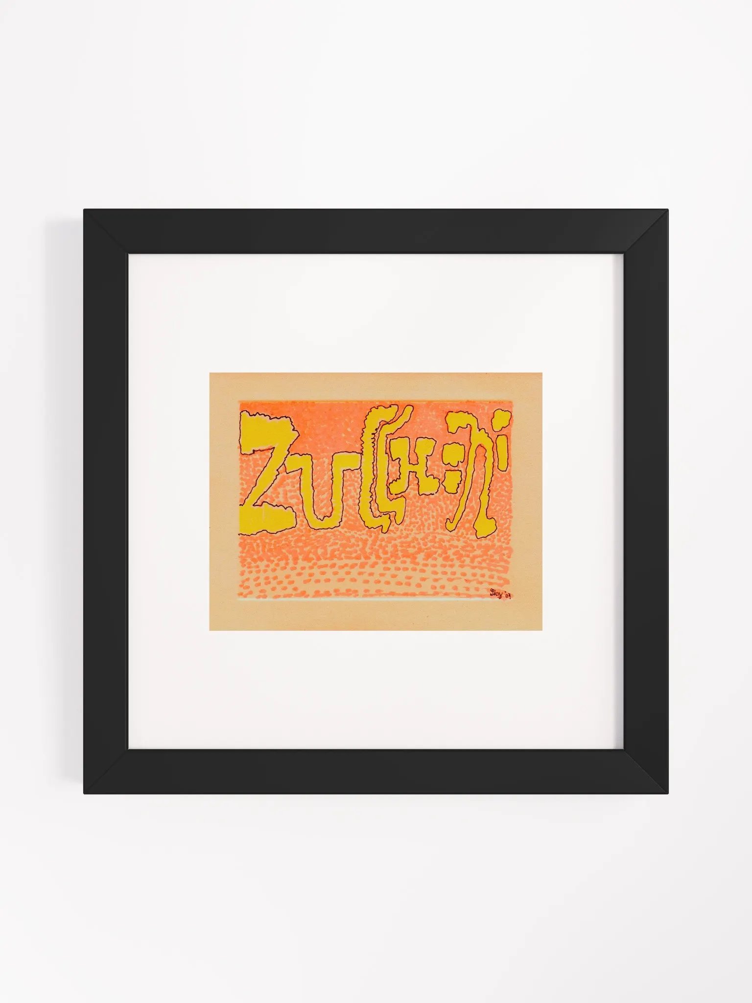 zucchini Panel Card Print Framed product image (2)