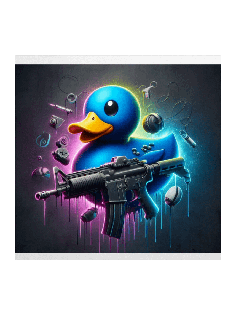 Neon Duck Dreams Kiss Cut Stickers product image (1)