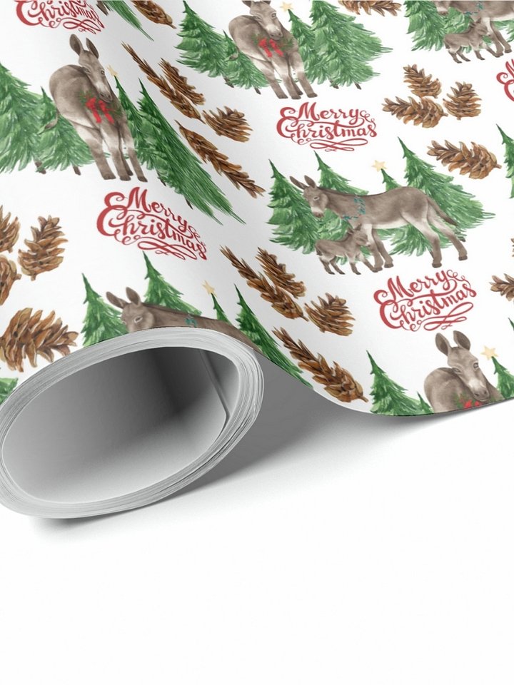Beautiful Donkeys Christmas Gift Wrapping Paper product image (1)