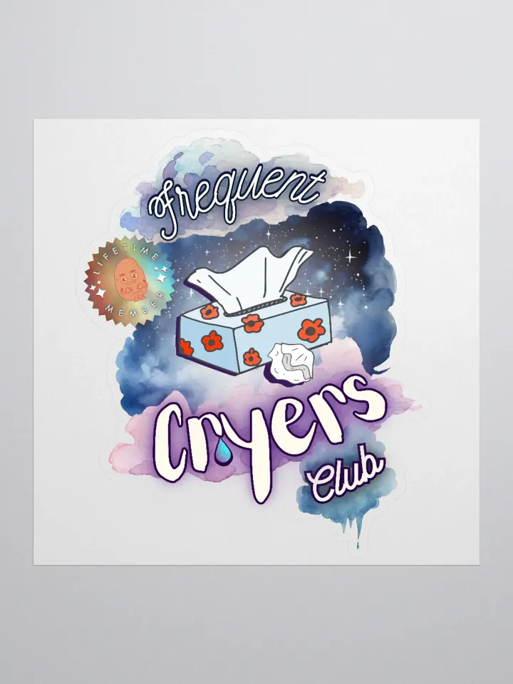 FREQUENT CRYERS CLUB kiss-cut sticker product image (1)