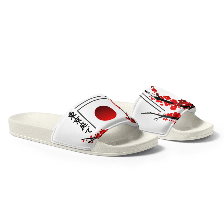 Blossom Burst Sakura - Women's Slides White or Black product image (12)
