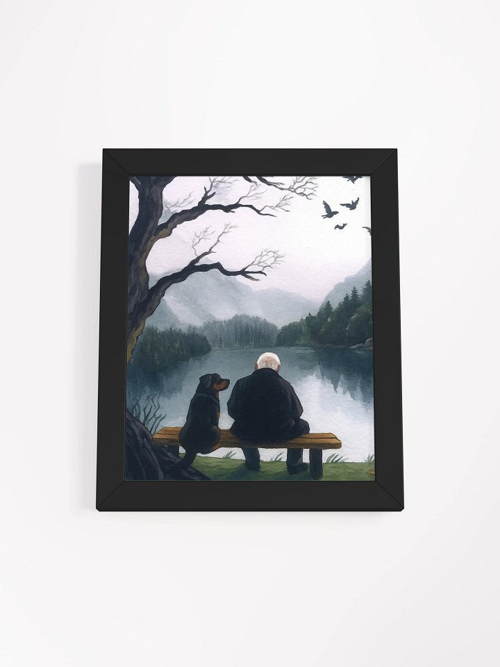 Rottweiler By The Lake Framed Matte Poster product image (6)