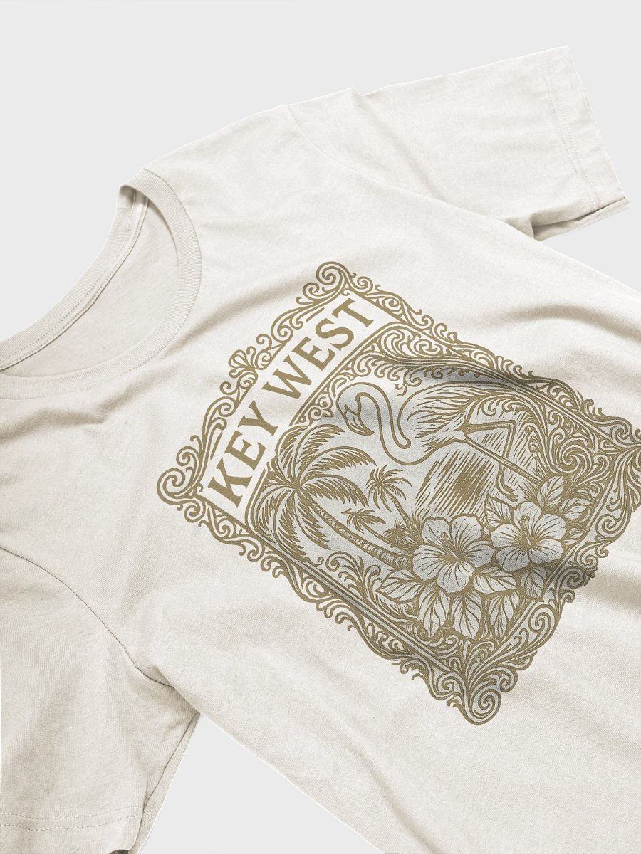 Key West Tropical T-Shirt Ultra Soft Tee with Flamingo and Hibiscus product image (1)