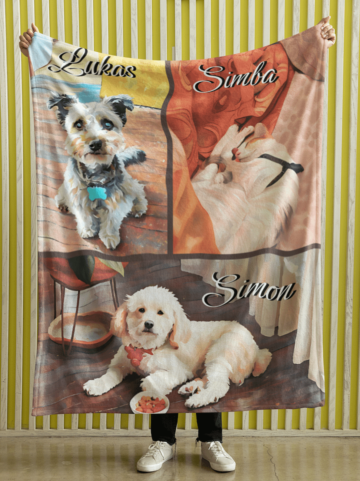 YOUR BEST FRIENDS! / THROW BLANKET WITH PERSONALIZED NAME product image (1)