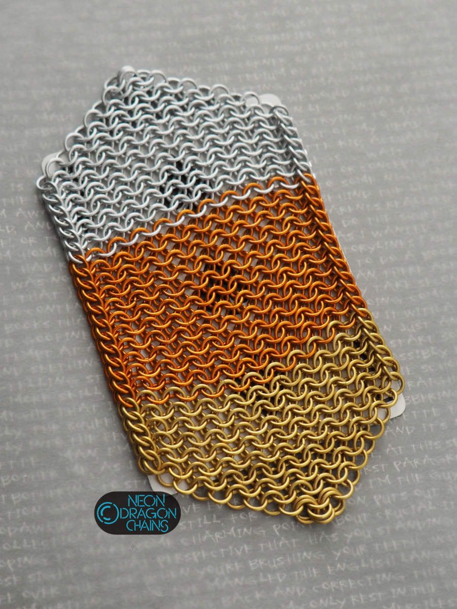 Chainmaille Fidget Fabric / Candy Corn OOAK product image (4)