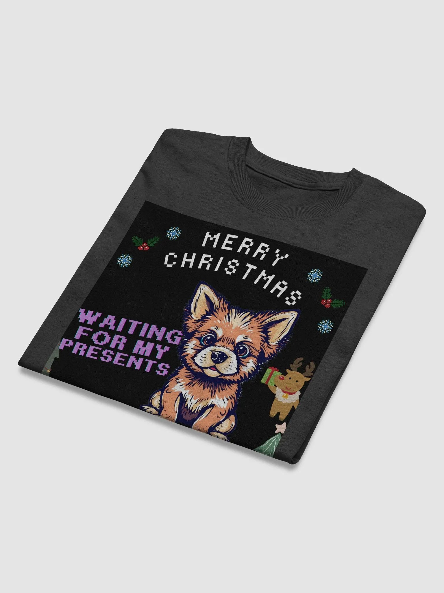 Festive Cartoon Dog Christmas T-Shirt product image (10)