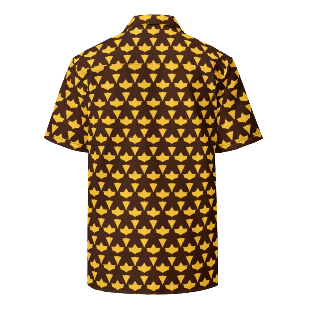 Meeple Hawaiian Shirt (Brown & Gold) product image (1)