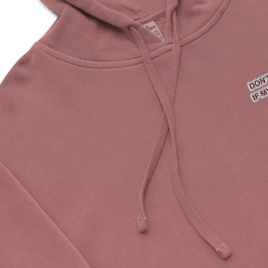 L.C. HEADPHONES ON (maroon bubble design) embroidered pigment hoodie product image (8)