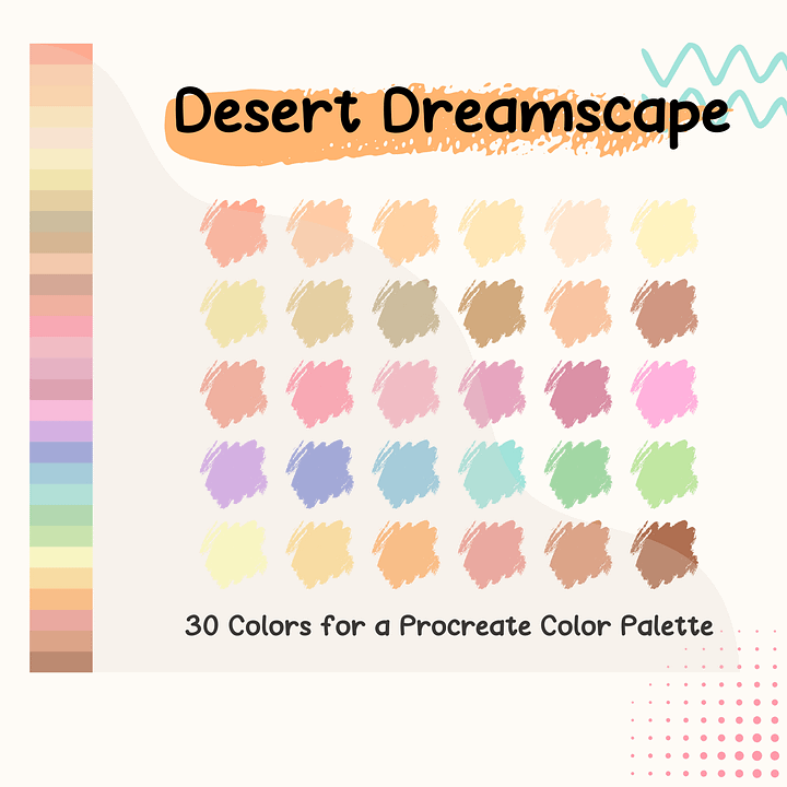 Desert Dreamscape Procreate Color Palette with HEX Codes ★ DIGITAL ★ product image (1)