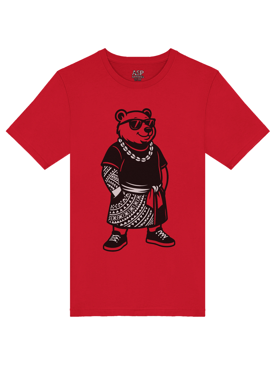 Urban Island Bear Tee – Samoan Streetwear T-Shirt with Tribal Lavalava Design | ASP Apparel product image (5)