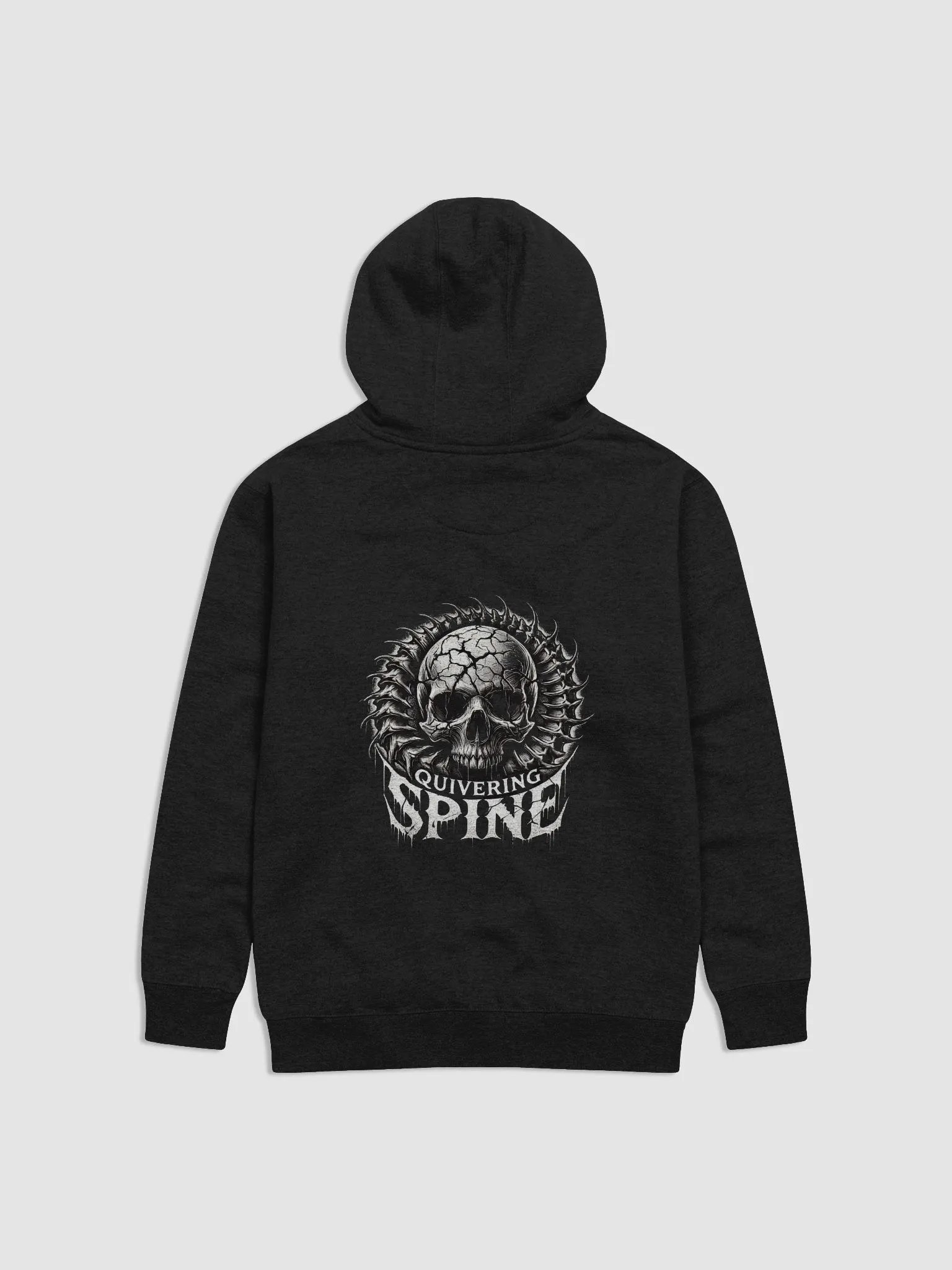 Quivering Spine Cracked Skull Hoodie product image (2)